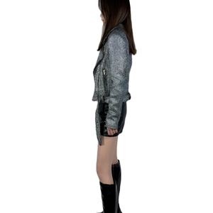 Veste tendance pour femmes, nouvelle mode, argentée, cool, à paillettes - Product Image 4