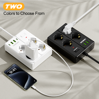 VINISEM Industrial EU Plug Extension Power Socket 4 Way 2 USB 2 Type-C Port Protector contra sobretensiones Protección contra sobrecarga eléctrica 4 Way 2