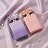 Flacons de parfum vides en verre rectangulaires de luxe élégants verts de 100 ml, vente en gros Anding