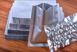 食品级<span class=keywords><strong>3</strong></span>侧银金属铝箔开顶真空热封袋，用于存储带撕裂槽口的聚酯薄膜袋包装 - Product Image 6