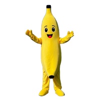 Unisexe Hola Jaune Banane Anime Mascotte Costumes Peluche EVA Imprimé Casque Adultes Fêtes Carnavals Festivals Vacances Promotions