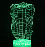 Lampe de nuit créative 3D en forme de cerveau, cœur, œil, anatomie corporelle, alimentation USB, interrupteur tactile, illusion d'optique, LED RGB, décoration de chambre, cadeaux