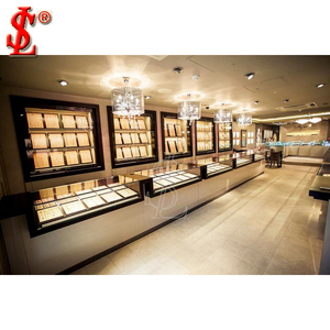 Chất lượng cao Nhà Máy Giá gỗ <span class=keywords><strong>LED</strong></span> ánh sáng đồ trang sức cửa hàng thiết kế nội thất hình ảnh trang sức hiển thị trường hợp bán buôn vitrine đứng - Product Image 6