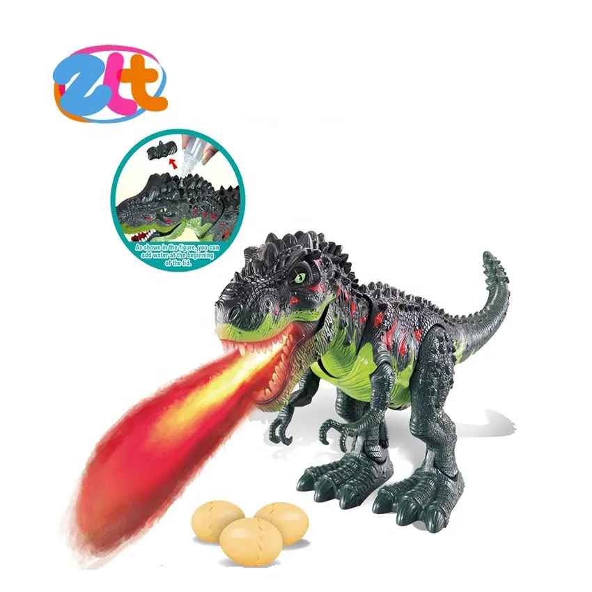 Wholesale plastic large electric realistic smart spray dinosaur egg toys for kids