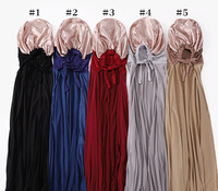 Maillot musulman tendance Hijab instantané Casquette en satin Écharpe extensible Turban Sous-écharpe Bonnet Bandeau à bretelles Écharpe intérieure islamique pour chapeau