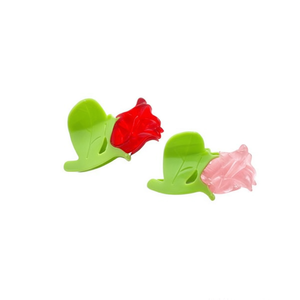 Fermaglio per capelli a forma di rosa da 6 cm, design floreale in plastica per donne e ragazze, stile casual e dolce - Product Image 3