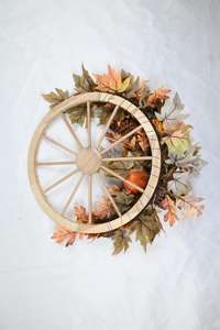 Guirlande de fleurs décorative d'Halloween de bonne qualité, 24 pouces, guirlande de citrouille d'Halloween pour porte d'entrée - Product Image 6