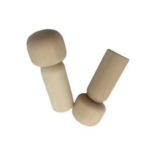 HOYE artigianato bambini casa delle bambole decorazione colore naturale pittura fai da te giocattolo bambola peg in legno - Product Image 2