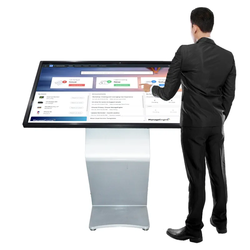 China Suppliers Digital Touch Screen Floor Standing Kiosks Interactive Information Kiosk For Hotel