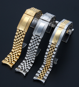 สายนาฬิกาโรเล็กซ์แบบจูบิลี่ ขนาด 20 มม. สีเงิน ปลายโค้งแบบโปร่ง พร้อมข้อต่อแบบสกรูแข็งแรง หัวเข็มขัดสแตนเลส - Product Image 3