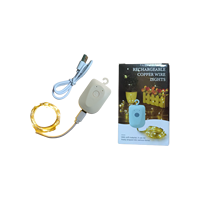 Tragbare Batteriebetriebene Kupferdraht-Lichterkette 8 Lichtmodi Timer-Funktion Typ-C Aufladbar Outdoor Camping Hochzeit Feiertagsdekoration