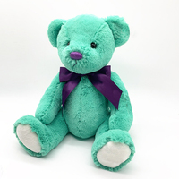 Ours en peluche géant mignon et moelleux avec nœud, vente chaude, ours en peluche vert pour enfants, jouet en peluche super doux