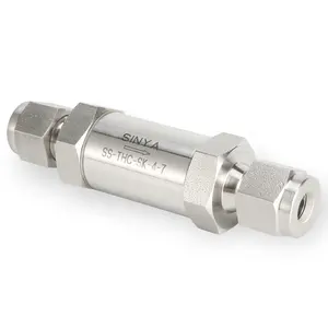 Accesorios de tubo de compresión, 3/8 "OD 0.5um 2um 7um 15um 60um 90um micrón Gas líquido instrumentación filtro recto en línea