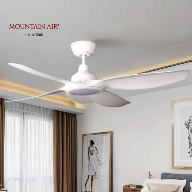 Modern 52-Inch Ceiling Fan with LED Light Fashionable Electric Remote Control for Home & Hotel Featuring DC Motor