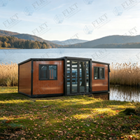 Maison conteneur extensible étanche FLKT à aménagement personnalisé, garantie 2 ans, usine source, maison modulaire préfabriquée moderne
