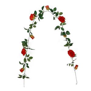 Guirlande de roses artificielles suspendues, guirlande de fleurs en rotin pour plafond festif, Noël, Nouvel An, Thanksgiving - Product Image 3