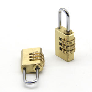 पोर्टेबल 3/4 अंकों पत्र संख्या ताला पीतल संयोजन ताला सामान जिम सूटकेस ताला - Product Image 6