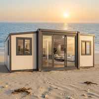 Maison modulaire extensible, maison conteneur de 20 pieds, maison préfabriquée pliable avec aménagements meublés, prête à l'emploi