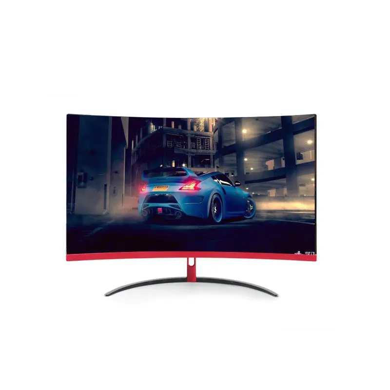 Monitor Lcd 32 inci Profesional 4k tanpa batas melengkung monitor Gaming