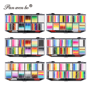 Conjunto de paleta de <span class=keywords><strong>pintura</strong></span> facial para <span class=keywords><strong>Halloween</strong></span>, 12 colores, maquillaje de <span class=keywords><strong>cara</strong></span> y cuerpo arcoíris, nuevo - Product Image 3