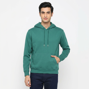 Sudadera con capucha y cremallera para hombre, 100% algodón, personalizada con estampado y bordado, patrón sólido, tejido de invierno, con cremallera completa. - Product Image 1