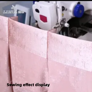 Lihua Mesin tirai lipat equipo semiautomático de plisado de cortinas máquina de coser de cortina de alimentación manual