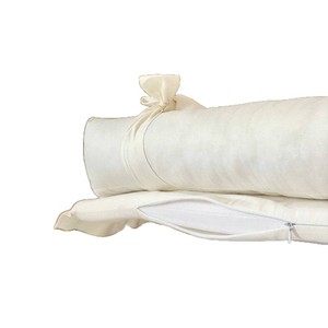 Housse de matelas à langer en coton personnalisée, coussin rond blanc uni, pour bébé nouveau-né - Product Image 5