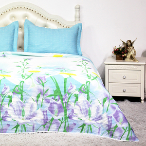 Nữ Hoàng Kích Thước Chăn Bìa Thiết Lập Cổ Điển Khâu Chắp Vá Thiết Kế Cho Phong Cách Bộ Đồ Giường-In Mô Hình + Jacquard Kỹ Thuật - Product Image 4