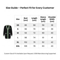 Cardigan long en tricot élégant et décontracté pour femme, en acrylique de qualité supérieure, à col ouvert, avec broderie, motif uni, noir, pour l'hiver