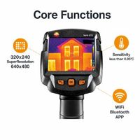 Cámara Termográfica Testo 872, Resolución IR de 320x240, Superresolución de 640x480, Sensibilidad de 0.05C, WiFi, Bluetooth con APP