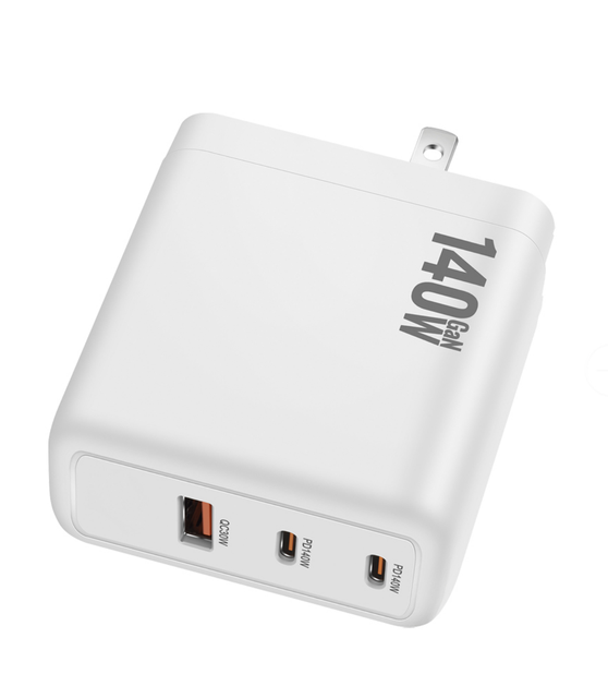 Wholesale 140W GaN Multi Ports Charger USB C Laptop Quick Charging Adapter UK US AU EU Travel Wall Charger