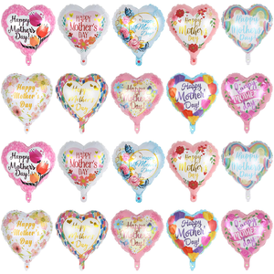 Globos de Aluminio Coloridos con Forma de Corazón para el Día de la Madre, Te Amo Mamá, 18 Pulgadas, Decoraciones para el Día de la Madre, Cumpleaños de Abuela - Product Image 1
