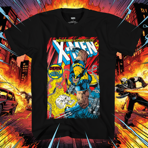 T-Shirt Marvel X-Men Battle Royale per Adulti, Design Fumetto, Manica Corta, Vestibilità Regolare, Jersey di Cotone, Stampa Frontale, Stile Casual - Product Image 2
