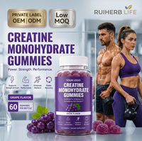 Gummies de créatine monohydrate RH Daily Dose 5000 mg par portion Certifiées HALAL Nutrition Fitness Musculation Haute Intensité