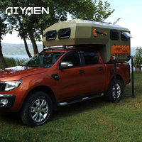 Caisse de camping-cars coulissante pour pick-up 4x4, modèle Expedition, avec cabine composite moderne, lit plat, coque tout-terrain, auvent court, pour l'Australie
