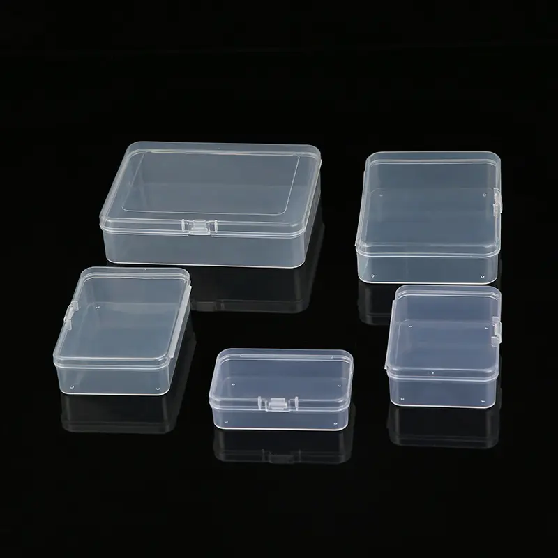 Full Transparent Plastic Case Storage Box High Quality Handle Box Eco-Friendly PP Mini Size Clear Boxes