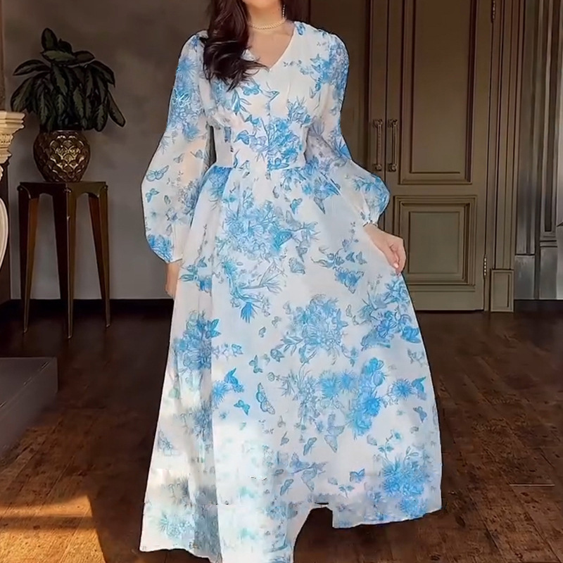 chinese dress ladies Bronze Space Silk Long Dress  Vastrasuka