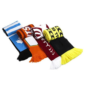 Alta calidad precio <span class=keywords><strong>de</strong></span> fábrica barato al por mayor personalizado equipo <span class=keywords><strong>de</strong></span> deporte ventilador <span class=keywords><strong>de</strong></span> fútbol bufanda doble cara Jacquard borla bufanda con logotipo - Product Image 6