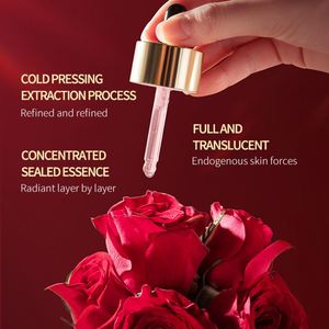 Etichetta privata 30ml di olio di Rose viso a base di erbe vegane Anti-invecchiamento siero sbiancante olio di rosa squalano rassodante pelle Anti-rughe - Product Image 5