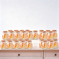 Pot en verre transparent de 100 ml avec couvercle en liège, bouteille vide pour lait, yaourt, dessert, artisanat DIY, échantillons d'épices, stockage, logo personnalisé