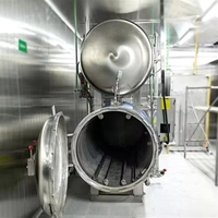 Nieuwe semi-automatische horizontale stoomautoclaaf retortmachine voor voedselsterilisatie van vlees, ingeblikte producten en restaurants