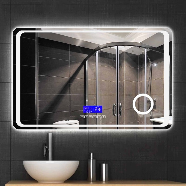 ETL CE 20X увеличительное беспроводное IP44 освещение для ванной комнаты зеркало с подсветкой сенсорный экран