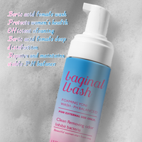 Nettoyant intime luxueux à l'acide borique Yoni, mousse nettoyante féminine, marque privée, nettoyant corporel Yoni, pH équilibré, menthe