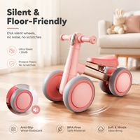 Trottinette d'équilibre professionnelle à 4 roues pour enfants, silencieuse, en EVA, trotteur pour bébé, vélo d'apprentissage, anti-retournement, porteur pour tout-petits