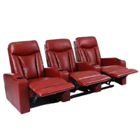 Canapé inclinable électrique 3 places en cuir de style moderne KTH7063