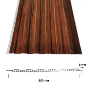 Новое поступление 2020, потолочная панель с ламинированным покрытием из ПВХ с текстурой древесины