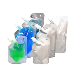 Kantong Minum Berdiri Minuman Cetak Kustom Grosir Aluminium Foil untuk Kemasan Minuman Air Minuman Cair Jus Buah