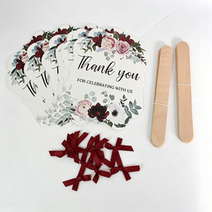 Éventail promotionnel à motif floral, impression couleur, pour souvenirs de <span class=keywords><strong>mariage</strong></span>, cadeau, promotion fiable - Product Image 1