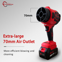 Ventilateur industriel sans fil haute vitesse pour le dépoussiérage, pression de vent de 1600g, sécheur turbine haute puissance pour le lavage de voitures et le dépoussiérage