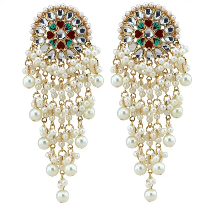 Crunchy Fashion Jewellery Indian Traditional Gold Plated Long Dangler Small  jhumki Earring For Women & Girls : Amazon.in: Fashion